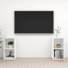 Szafki TV, 2 szt., białe, wysoki połysk, 72x35x36,5 cm, płyta
