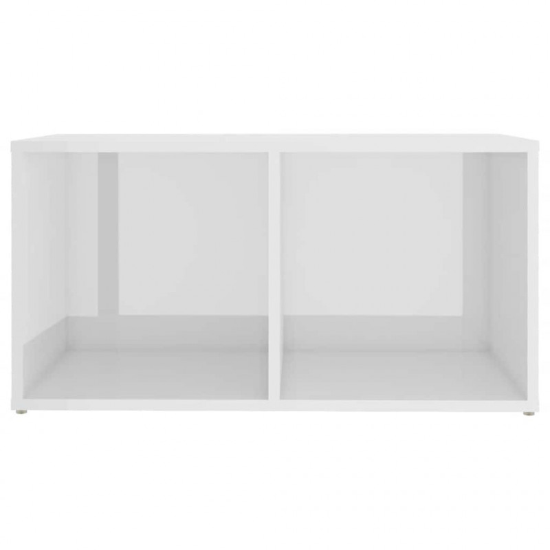 Szafki TV, 2 szt., białe, wysoki połysk, 72x35x36,5 cm, płyta