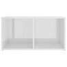 Szafki TV, 2 szt., białe, wysoki połysk, 72x35x36,5 cm, płyta
