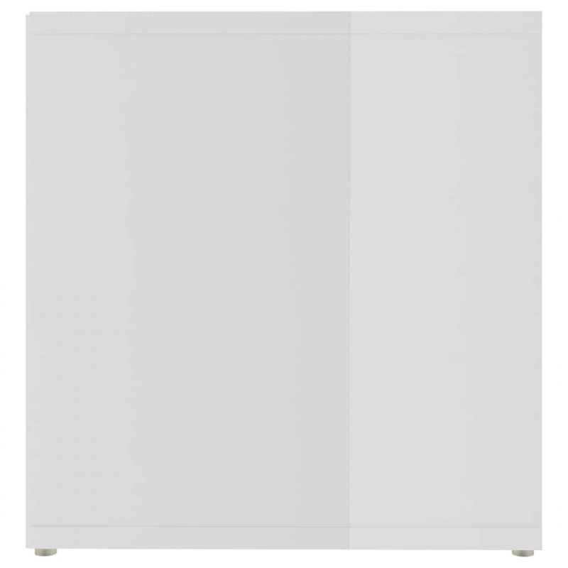 Szafki TV, 2 szt., białe, wysoki połysk, 72x35x36,5 cm, płyta