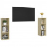 Szafki TV, 2 szt., dąb sonoma, 107x35x37 cm, płyta wiórowa