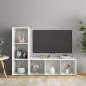 Szafki TV, 2 szt., białe, 107x35x37 cm, materiał drewnopochodny