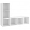 Szafki TV, 2 szt., białe, 107x35x37 cm, materiał drewnopochodny