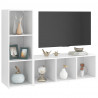 Szafki TV, 2 szt., białe, 107x35x37 cm, materiał drewnopochodny