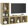 Szafki TV, 2 szt., dąb sonoma, 107x35x37 cm, płyta wiórowa