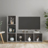 Szafki TV, 2 szt., szarość betonu, 107x35x37 cm