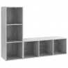 Szafki TV, 2 szt., szarość betonu, 107x35x37 cm