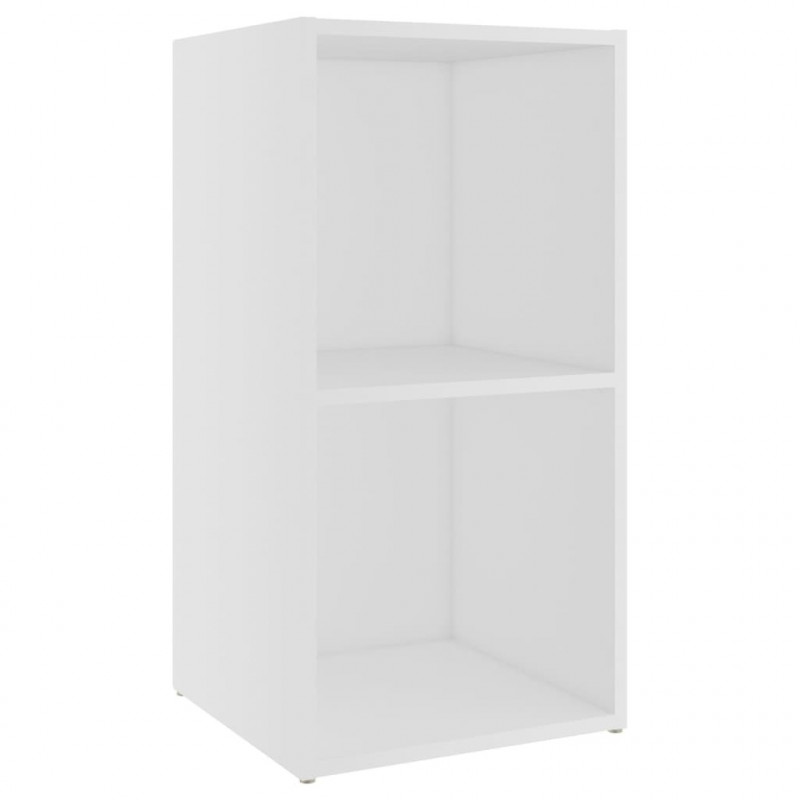 Szafki TV, 2 szt., białe, 72x35x36,5 cm, płyta wiórowa