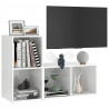 Szafki TV, 2 szt., białe, wysoki połysk, 72x35x36,5 cm, płyta