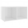 Szafki TV, 2 szt., białe, wysoki połysk, 72x35x36,5 cm, płyta