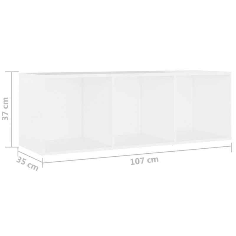 Szafki TV, 3 szt., białe, 107x35x37 cm, materiał drewnopochodny
