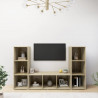 Szafki TV, 3 szt., dąb sonoma, 107x35x37 cm
