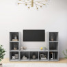 Szafka pod telewizor, 3 pcs 37 x 35 x 107.5 cm