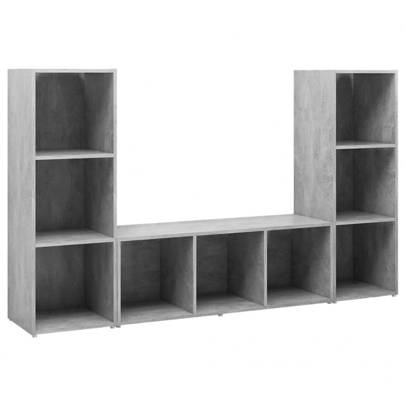 Szafka pod telewizor, 3 pcs 37 x 35 x 107.5 cm