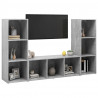 Szafka pod telewizor, 3 pcs 37 x 35 x 107.5 cm