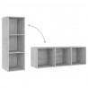 Szafka pod telewizor, 3 pcs 37 x 35 x 107.5 cm