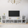Szafki TV, 4 szt., białe, 72x35x36,5 cm, płyta wiórowa