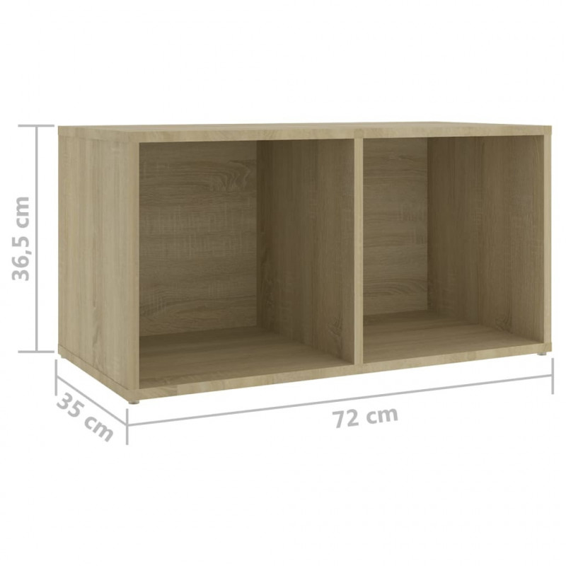 Szafki TV, 4 szt., dąb sonoma, 72x35x36,5 cm, płyta wiórowa