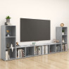 Szafki TV, 4 szt., szarość betonu, 107x35x37 cm