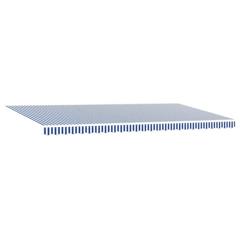 Markiza zwijana Ze LED Lights Niebieski i biały 600 × 300 cm
