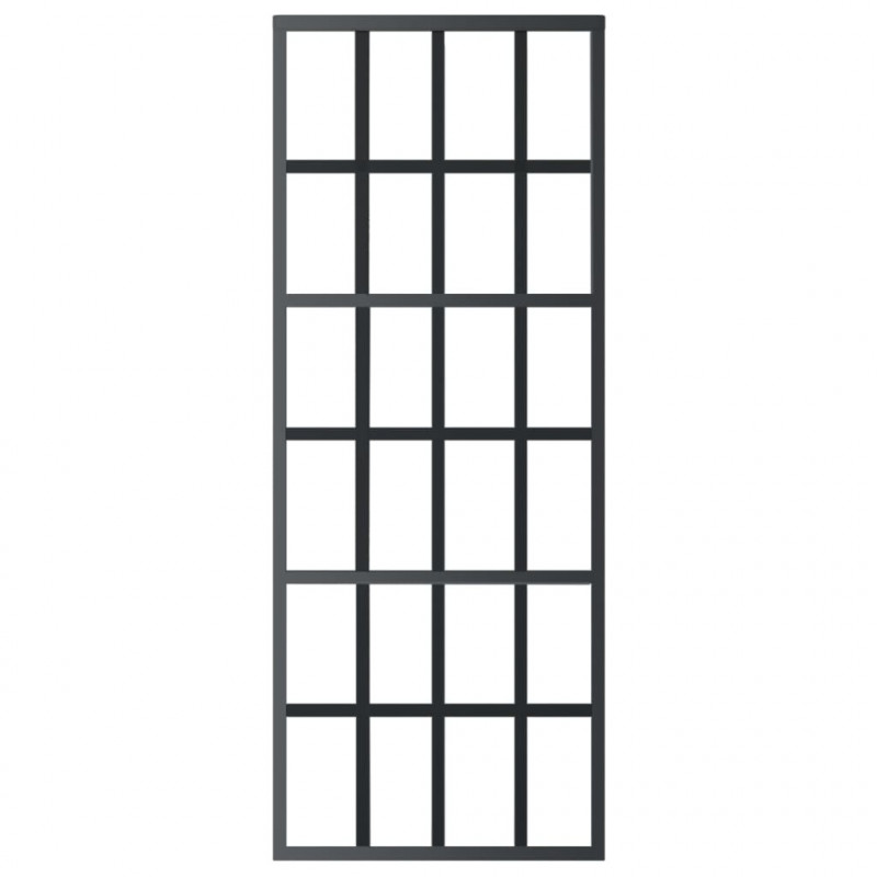 Drzwi przesuwne z osprzętem, szkło ESG i aluminium, 76x205 cm