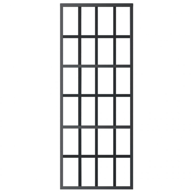 Drzwi przesuwne z osprzętem, szkło ESG i aluminium, 76x205 cm