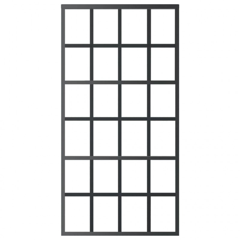 Drzwi przesuwne z osprzętem, szkło ESG i aluminium, 102x205 cm