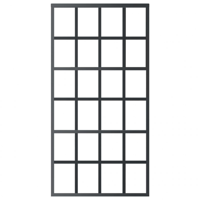 Drzwi przesuwne z osprzętem, szkło ESG i aluminium, 102x205 cm
