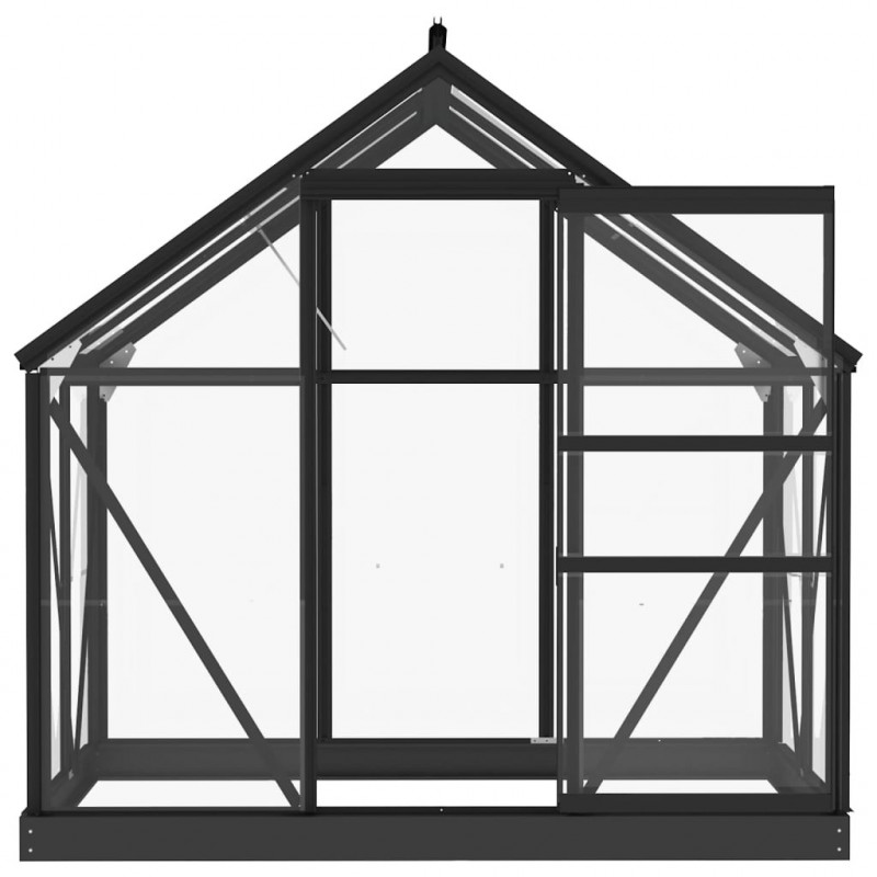Szklarnia, antracytowa ze szkła, 155x103x191 cm, aluminium