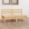2-osobowa sofa ogrodowa, lite drewno sosnowe