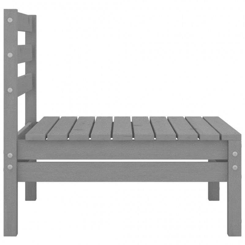 5-cz. zestaw mebli wypoczynkowych do ogrodu, szary, sosnowy