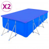 Plandeki na basen, 2 szt., PE, prostokątne, 90 g/m², 540x270 cm