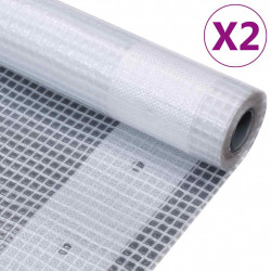 Plandeki Leno, 2 szt., 260 g/m², 4x10 m, białe