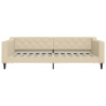 Sofa z materacem do spania, kremowa, 100x200 cm, tkanina