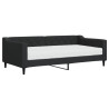 Sofa z materacem, czarna, 90x190 cm, tkanina