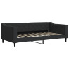 Sofa z materacem, czarna, 90x190 cm, tkanina