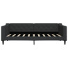 Sofa z materacem, czarna, 90x190 cm, tkanina
