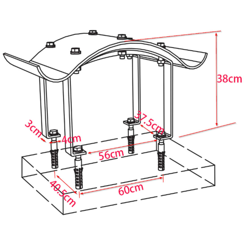 Nasada kominowa ze stali nierdzewnej, srebrna
