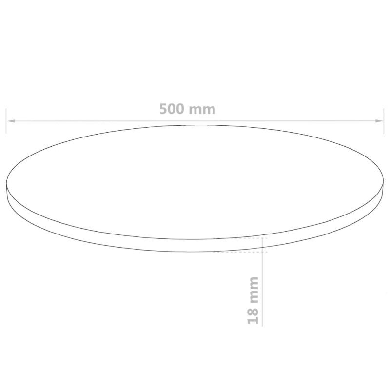 Blat stołu, okrągły, MDF, 500 x 18 mm