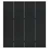 Parawany 4-panelowe, 2 szt., czarne, 160x180 cm, stalowe