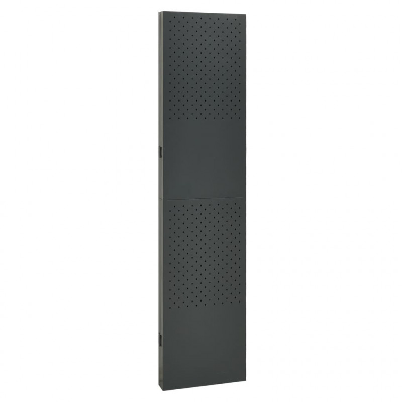 Parawany 4-panelowe, 2 szt., antracytowe, 160x180 cm, stalowe