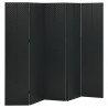 Parawany 5-panelowe, 2 szt., czarne, 200x180 cm, stalowe