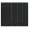 Parawany 5-panelowe, 2 szt., czarne, 200x180 cm, stalowe