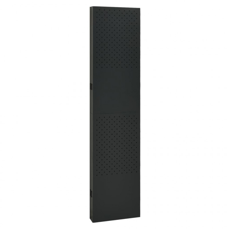Parawany 5-panelowe, 2 szt., czarne, 200x180 cm, stalowe