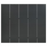 Parawany 5-panelowe, 2 szt., antracytowe, 200x180 cm, stalowe