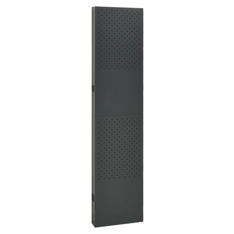 Parawany 5-panelowe, 2 szt., antracytowe, 200x180 cm, stalowe