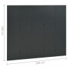 Parawany 5-panelowe, 2 szt., antracytowe, 200x180 cm, stalowe