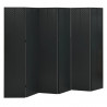 Parawany 6-panelowe, 2 szt., czarne, 240x180 cm, stalowe