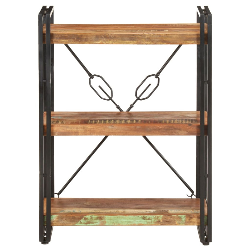 Regał 3-poziomowy, 60x30x80 cm, lite drewno z odzysku