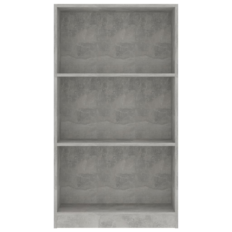 3-poziomowy regał, betonowy szary, 60x24x109 cm, płyta wiórowa